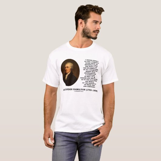 Alexander Hamilton erwarten nie perfektes T-Shirt (Vorne ganz)