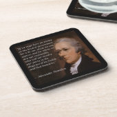 Alexander Hamilton "Feindlicher Führer" Geschenk Untersetzer (Linke Seite)