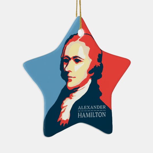 Alexander Hamilton für Ihren Weihnachtsbaum Keramikornament (Rechts)