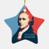 Alexander Hamilton für Ihren Weihnachtsbaum Keramikornament (Hinten)