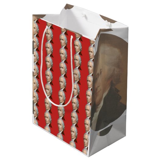 Alexander Hamilton-Geschenk-Tasche Mittlere Geschenktüte (Rückseite Schrägansicht)