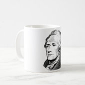 Alexander Hamilton - Gründervater-Grafik Kaffeetasse (Vorderseite Links)