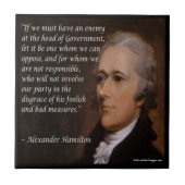 Alexander Hamilton Keramik Tile Fliese (Vorderseite)