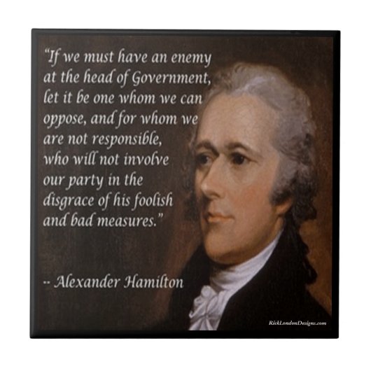 Alexander Hamilton Keramik Tile Fliese (Vorderseite)