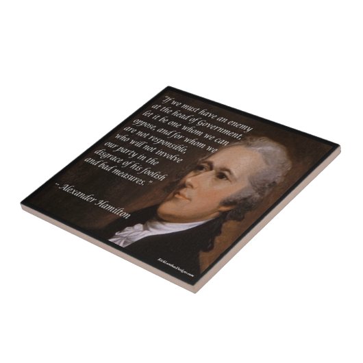 Alexander Hamilton Keramik Tile Fliese (Seite)