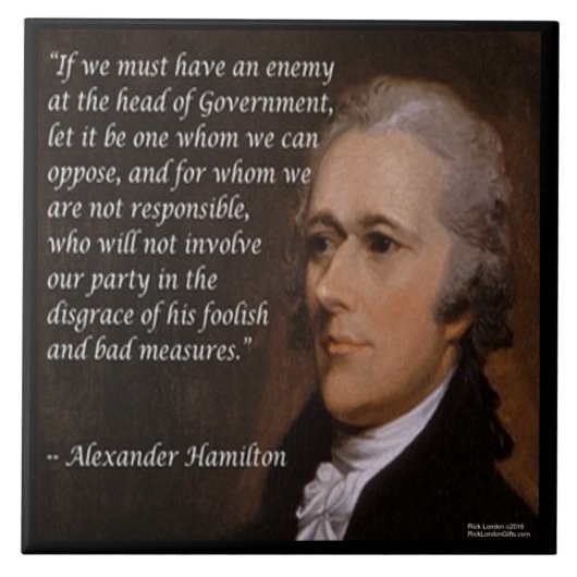 Alexander Hamilton Keramikfliese (Vorderseite)