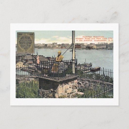Alexander Hamilton Monument, Weehawken, NJ Vintag Postkarte (Vorderseite)