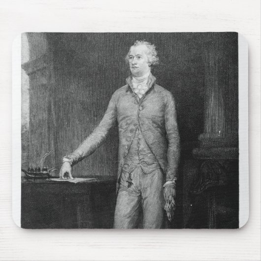 Alexander Hamilton, nach der Malerei von 1792 Mousepad (Vorne)