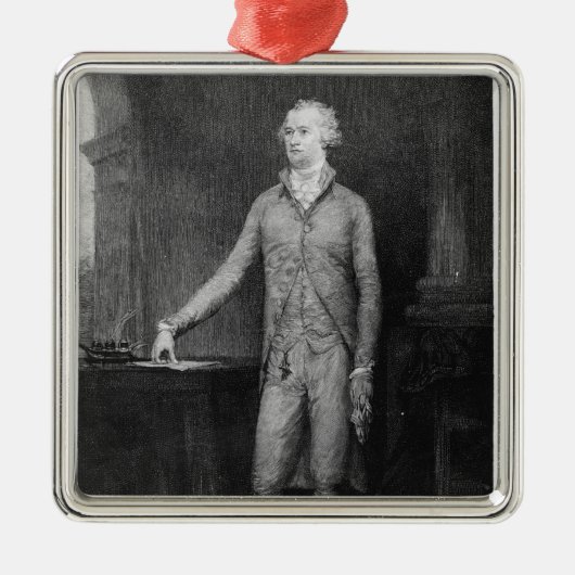 Alexander Hamilton, nach der Malerei von 1792 Ornament Aus Metall (Vorne)