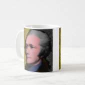 Alexander Hamilton Pop Art Portrait Kaffeetasse (Vorderseite Links)
