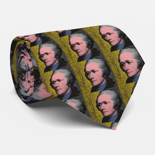 Alexander Hamilton Pop Art Portrait Krawatte (Gerollt)