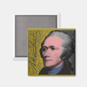 Alexander Hamilton Pop Art Portrait Magnet (Vorderseite/Rückseite)