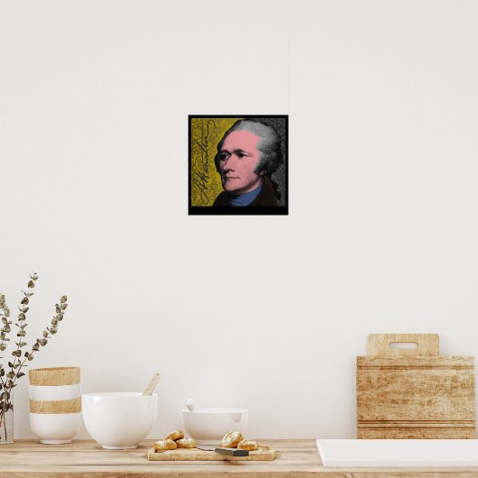 Alexander Hamilton Pop Art Portrait Poster (Küche)