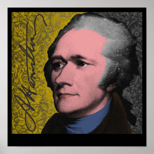 Alexander Hamilton Pop Art-Porträt Poster