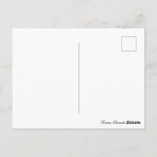 Alexander Hamilton Postkarte (Rückseite)