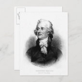 Alexander Hamilton Postkarte (Vorne/Hinten)