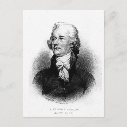 Alexander Hamilton Postkarte (Vorderseite)