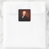 Alexander Hamilton Quadratischer Aufkleber (Tasche)