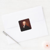 Alexander Hamilton Quadratischer Aufkleber (Umschlag)