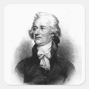 Alexander Hamilton Quadratischer Aufkleber