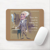 Alexander Hamilton & Quote Mousepad (Mit Mouse)