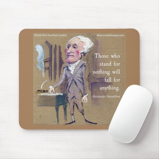 Alexander Hamilton & Quote Mousepad (Mit Mouse)