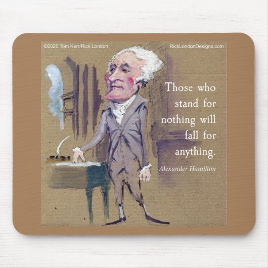 Alexander Hamilton & Quote Mousepad (Vorne)