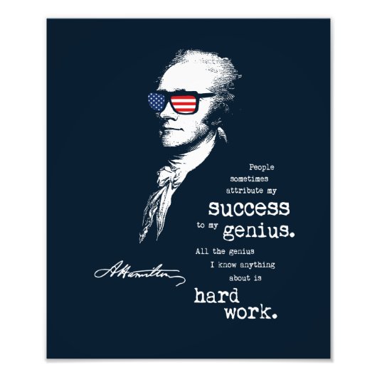 Alexander Hamilton Quote Sprichwort. Motivierend G Fotodruck (Vorne)