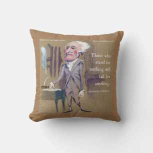 Alexander Hamilton & Quote Throwpillow Kissen