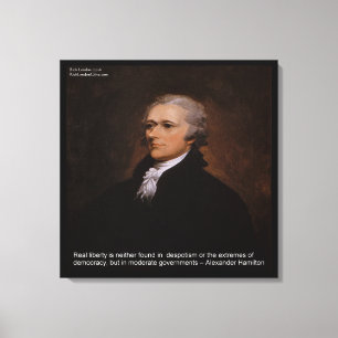 Alexander Hamilton "Real Liberty" Canvas Print Leinwanddruck