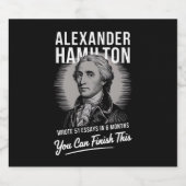 Alexander Hamilton schrieb 51 Essays in 6 Monaten Bierflaschenetikett (Einzelnes Label)