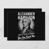 Alexander Hamilton schrieb 51 Essays in 6 Monaten Postkarte (Vorne/Hinten)