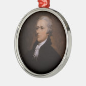 Alexander Hamilton Silbernes Ornament (Links)