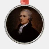 Alexander Hamilton Silbernes Ornament (Vorne)