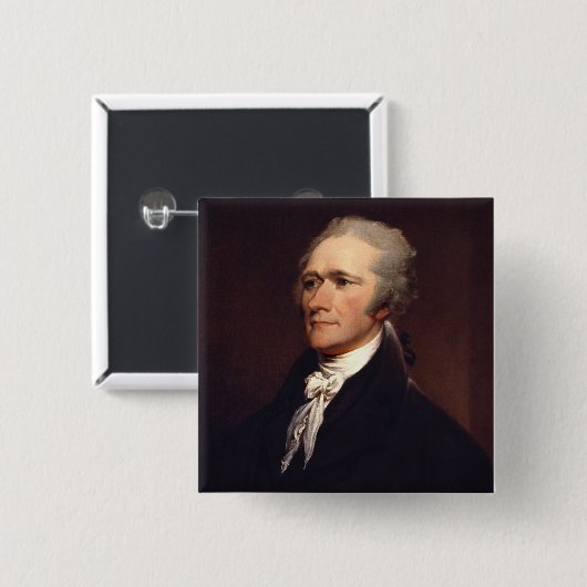 Alexander Hamilton: US-Gründungsvater, Historisch Button (Vorne & Hinten)