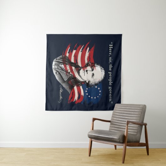 Alexander Hamilton Wandteppich (Beispiel (Horizontal))