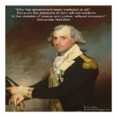 Alexander Hamilton & "Warum Regierung" Zitat-Poste Poster (Vorderseite)