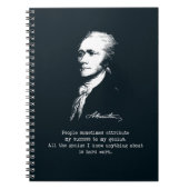 Alexander Hamilton-Zitat. Erfolg, Genie Notizblock (Vorderseite)