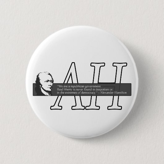 Alexander Hamilton-Zitat-Knopf Button (Vorderseite)
