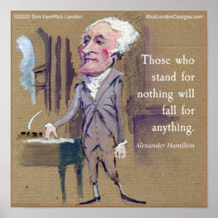 Alexander Hamilton & Zitat Poster Kunst
