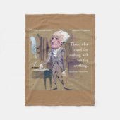 Alexander Hamilton - Zitat "Stand für etwas" Fleecedecke (Vorderseite)