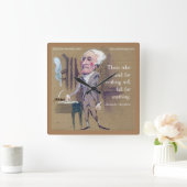 Alexander Hamilton - Zitat "Stand für etwas" Quadratische Wanduhr (Zuhause)
