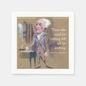Alexander Hamilton - Zitat "Stand für etwas" Serviette (Vorderseite)