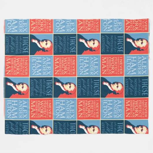 Alexander Hamilton-Zitate Fleecedecke (Vorderseite (Horizontal))