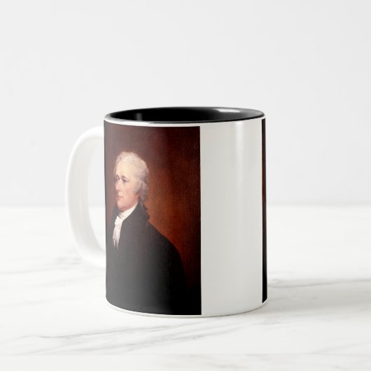 Alexander Hamilton Zweifarbige Tasse (Vorderseite Links)