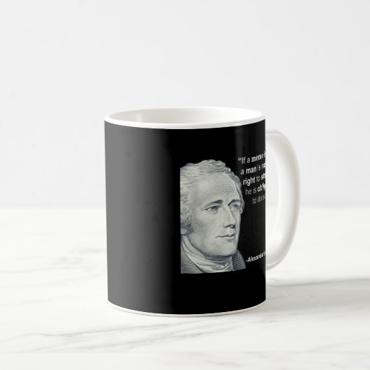 Alexander Hamiltons feuchtes Meme - Tasse (VorderseiteRechts)