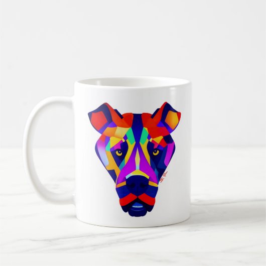 Alexander-Hund-weiße Tasse (Links)
