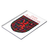 Alexander Hunting Tartan Scottish Kariert Notizblock (Linke Seite)