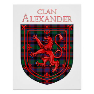 Alexander Hunting Tartan Scottish Kariert Poster