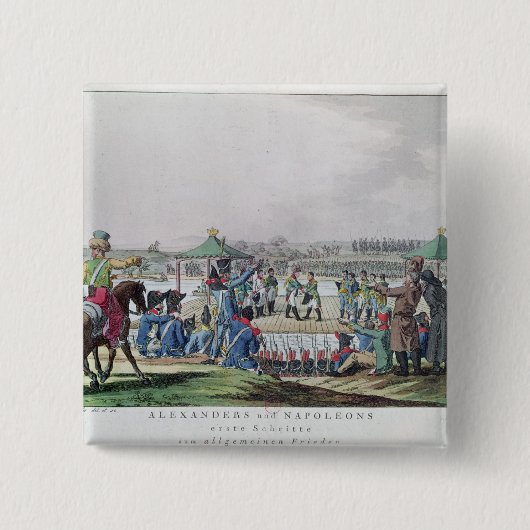Alexander I und Napoleon Button (Vorderseite)